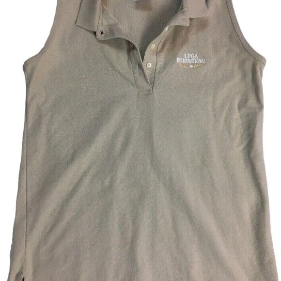 Outer Banks Tops - Sleeveless Golf Shirt LPGA International Outer Banks Medium Beige u